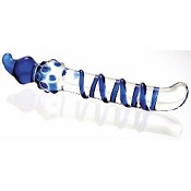 Adam & Eve Blue Swirl Glass Dildo