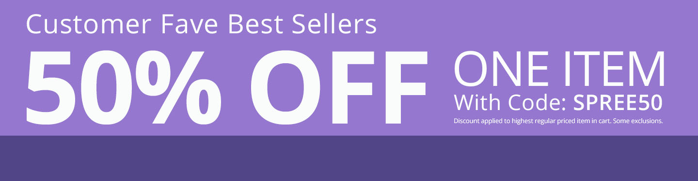 50% Off 1 Item with code SPREE50