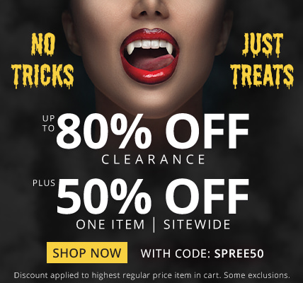 No Tricks Just Treats - Up To 80% Off Clearance Plus 50% Off 1 Regular Price Item With Code SPREE50