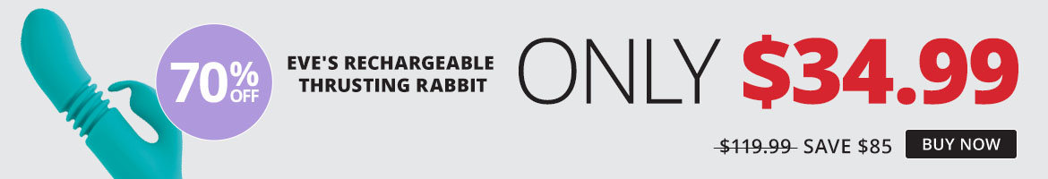 70% Off Eves Rechargeable Thrusting Rabbit!