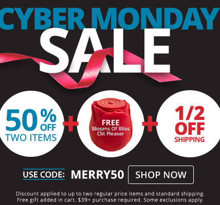 50% Off Up To 2 Regular Price Items + Free Blooms Of Bliss Clit Pleaser + Half Off Shipping with code MERRY50