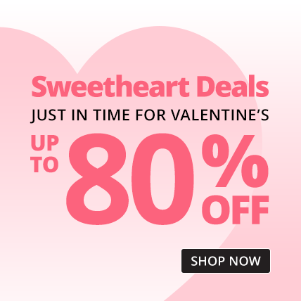 Sweetheart Deals Just In Time For Valentine's - Up To 80% Off