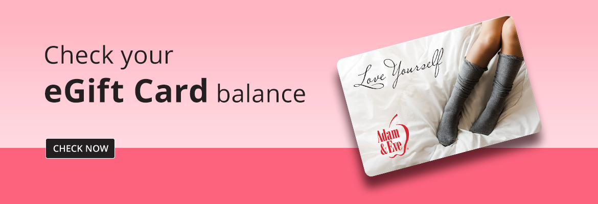 white adam and eve gift card on red background