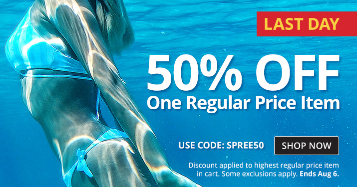 50% Off 1 Regular Priced Item with code SPREE50