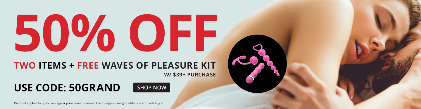 50% Off 2 + Free Waves Of Pleasure Kit With Code 50GRAND