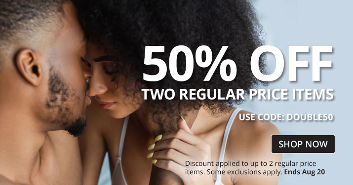 50% Off 2 Regular Priced Items with code DOUBLE50