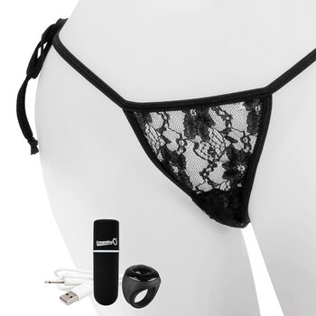 My Secret Charged Remote Control Panty Black on Display