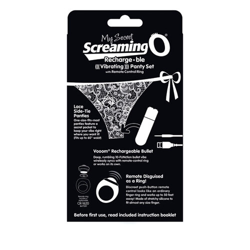My Secret Charged Remote Control Panty Black Back of Box