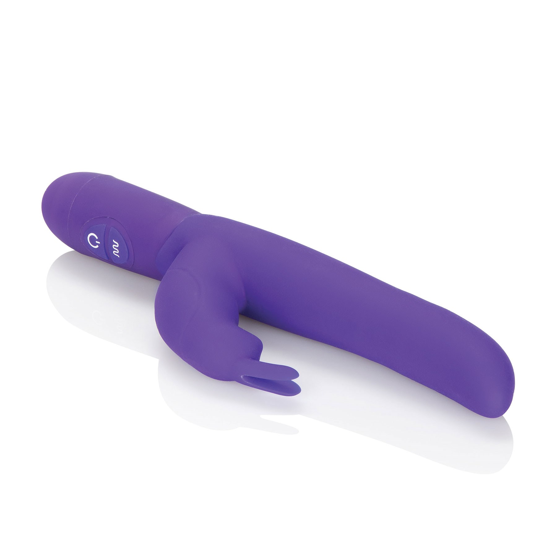 Posh Silicone Bounding Bunny laying flat on table