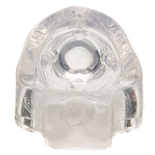 Clearly Ample Penis Enhancer opening to insert penis