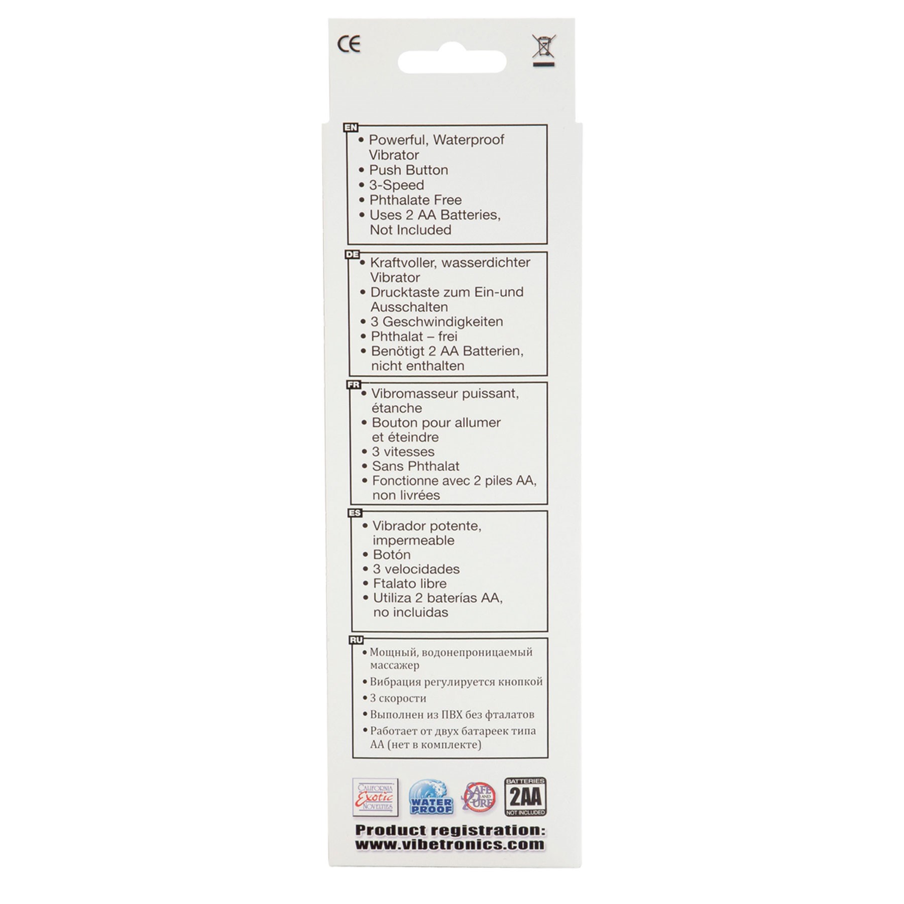 Power Stud Rod Vibrator back of box