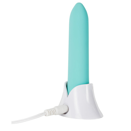 Nu Sensuelle Point Bullet vibe sitting in charger base