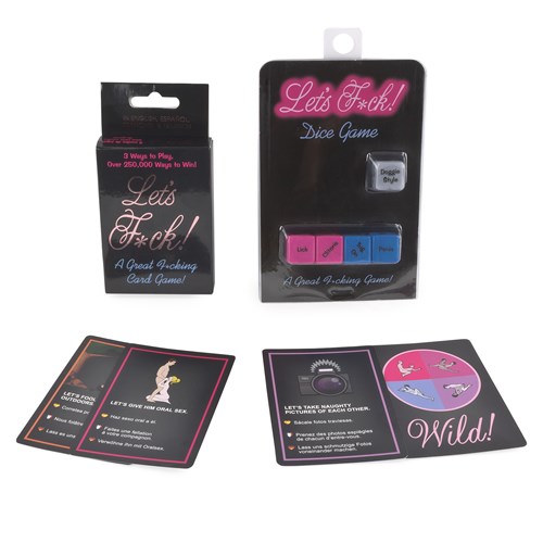 Let's F*ck XXX Dice & Card Set table top shot
