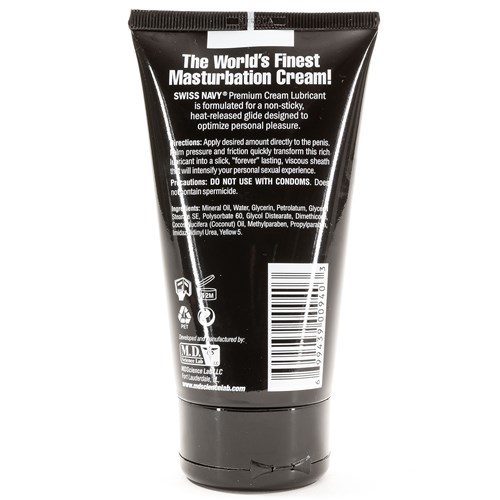 Swiss Navy Masturbat Cream 5 Oz back