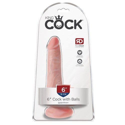 Kingcock 6-Inch Dildo With Balls package