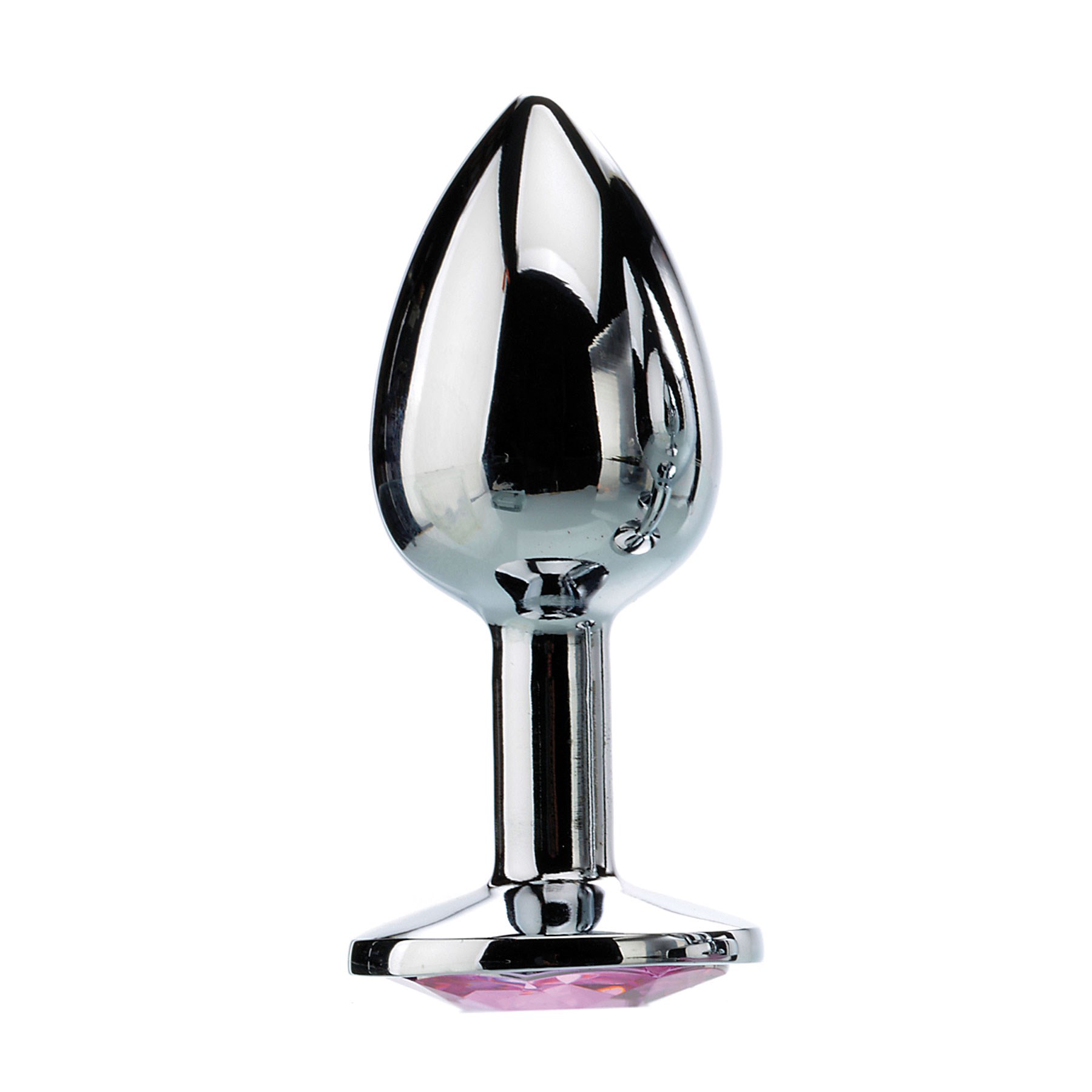 Metal Anal Plug - Pink Gem small