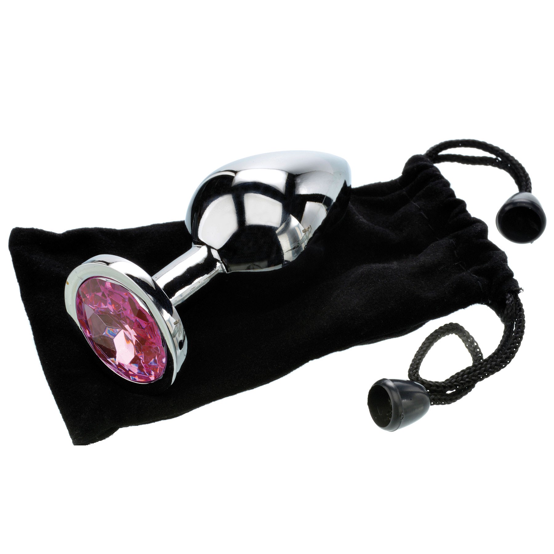 Metal Anal Plug - Pink Gem on bag