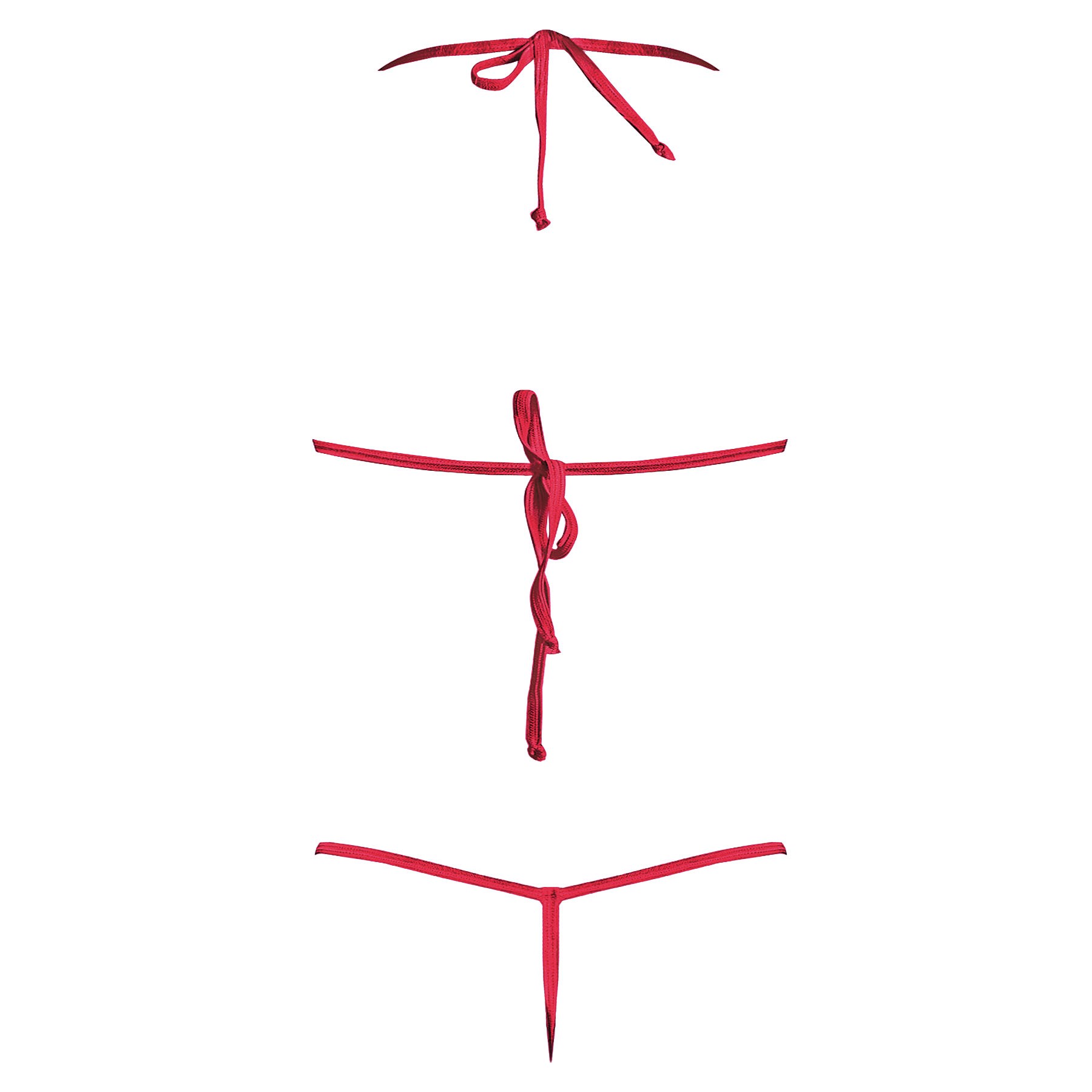 Hypnotic Swirl Cupless & Crotchless Teddy red back