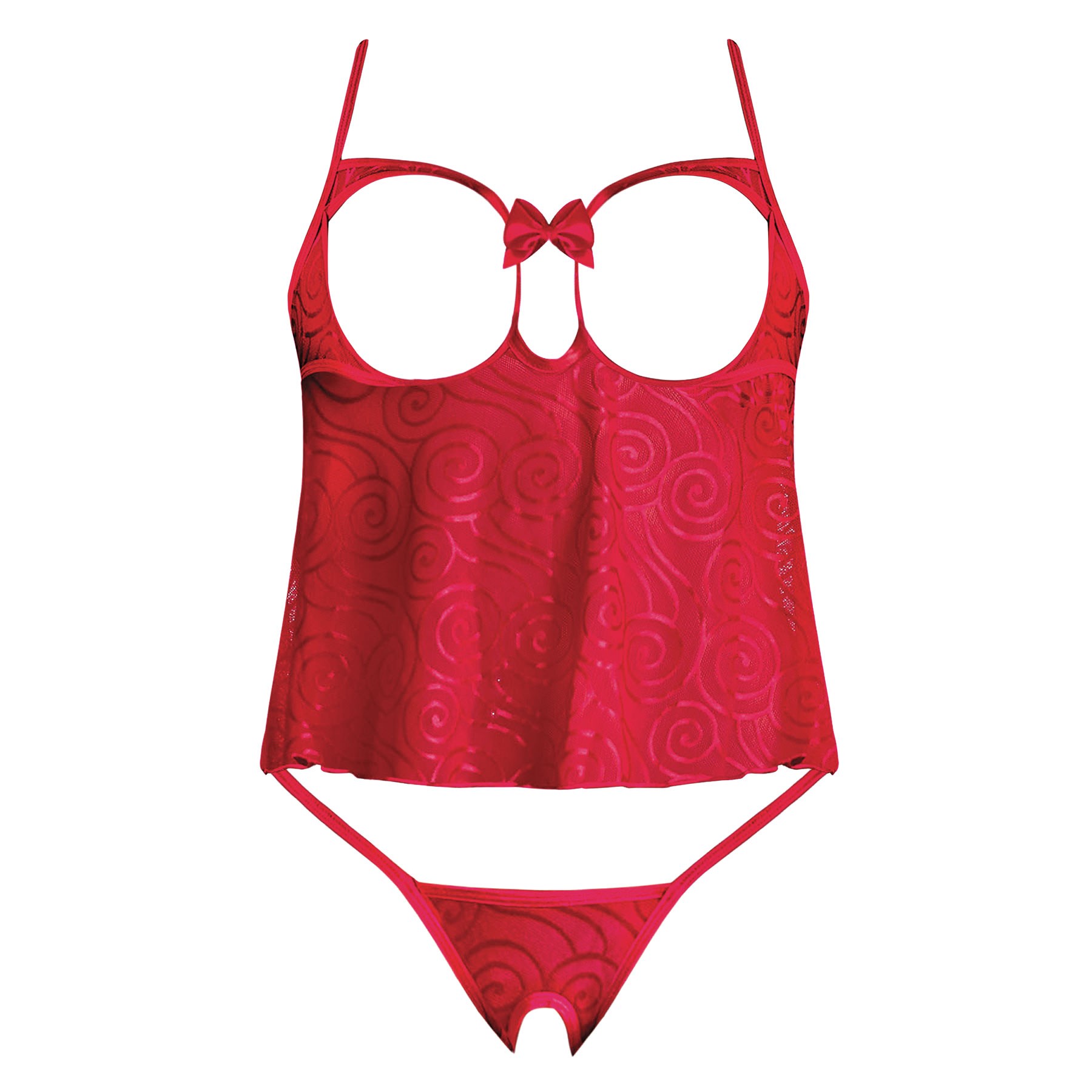 Hypnotic Swirl Cupless & Crotchless Babydoll