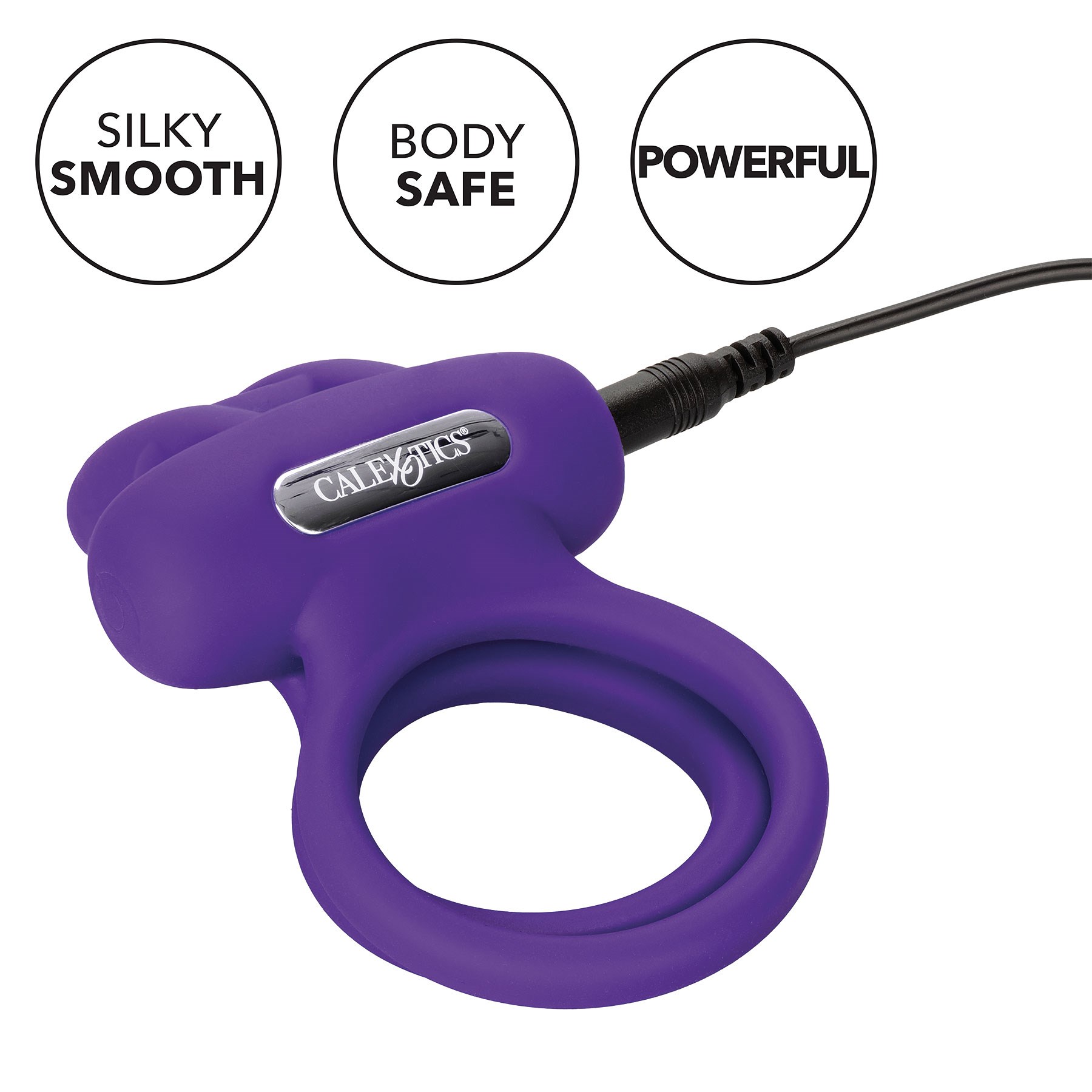 Adam & Eve Silicone Rechargeable Rockin' Rabbit Enhancer with charger
