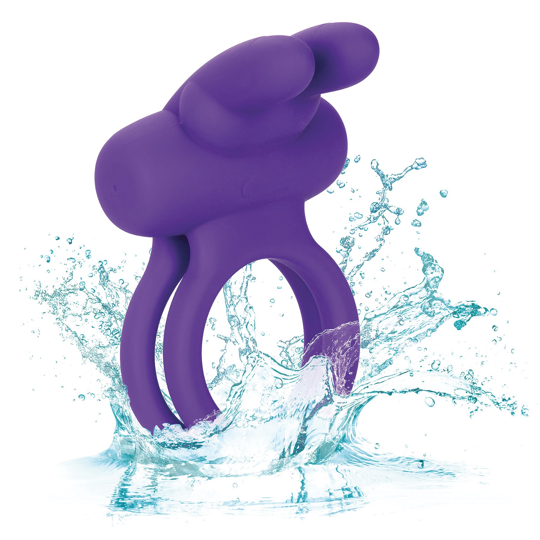 Adam & Eve Silicone Rechargeable Rockin' Rabbit Enhancer in water