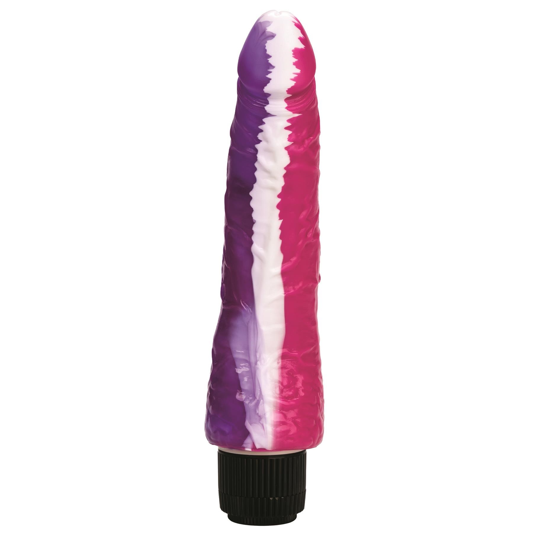 Funky Jelly Curved Vibrating Dildo Upright 1