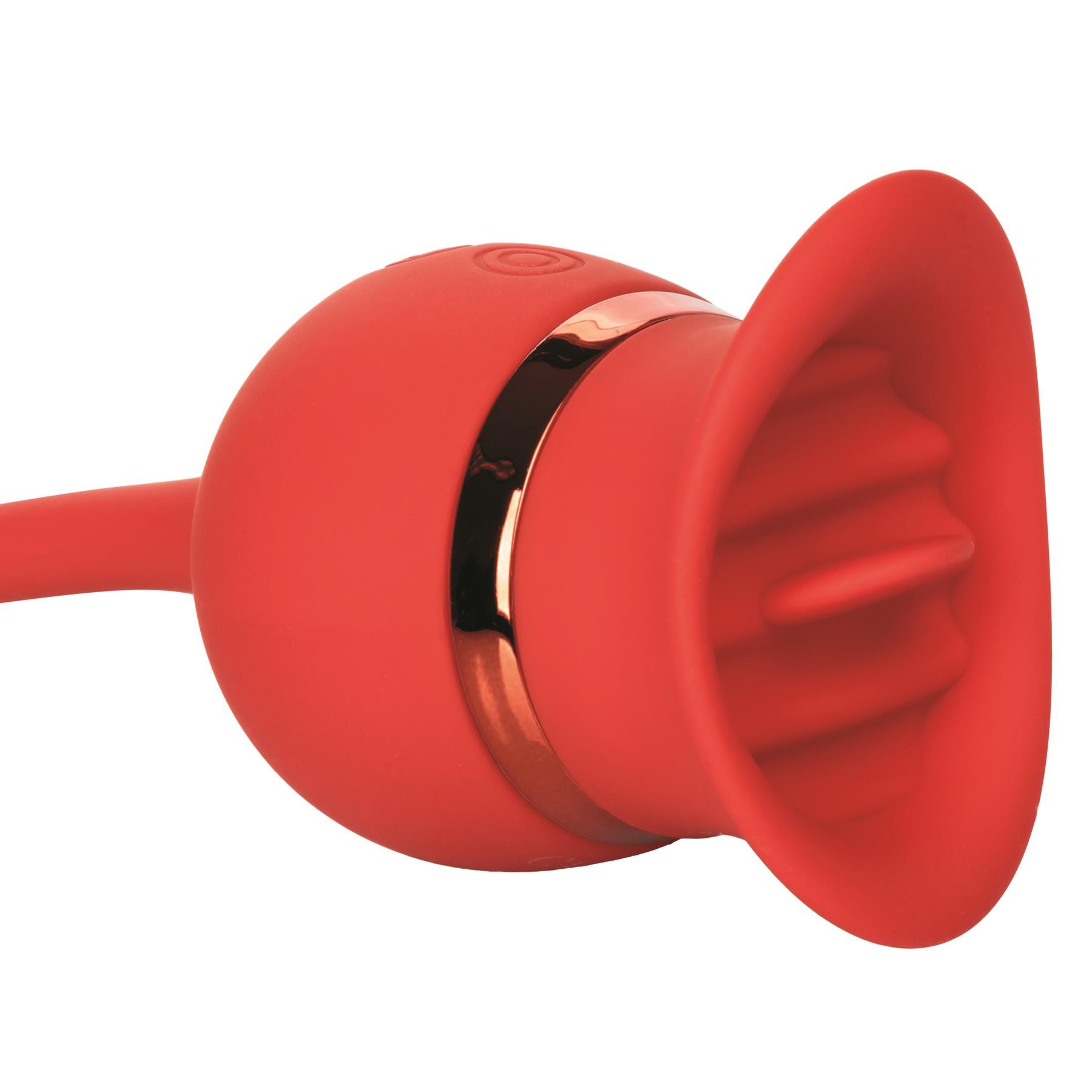 French Kiss Casanova Clitoral Simulator with Bullet Up close on clit stim