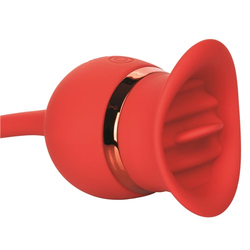 French Kiss Casanova Clitoral Simulator with Bullet Up close on clit stim