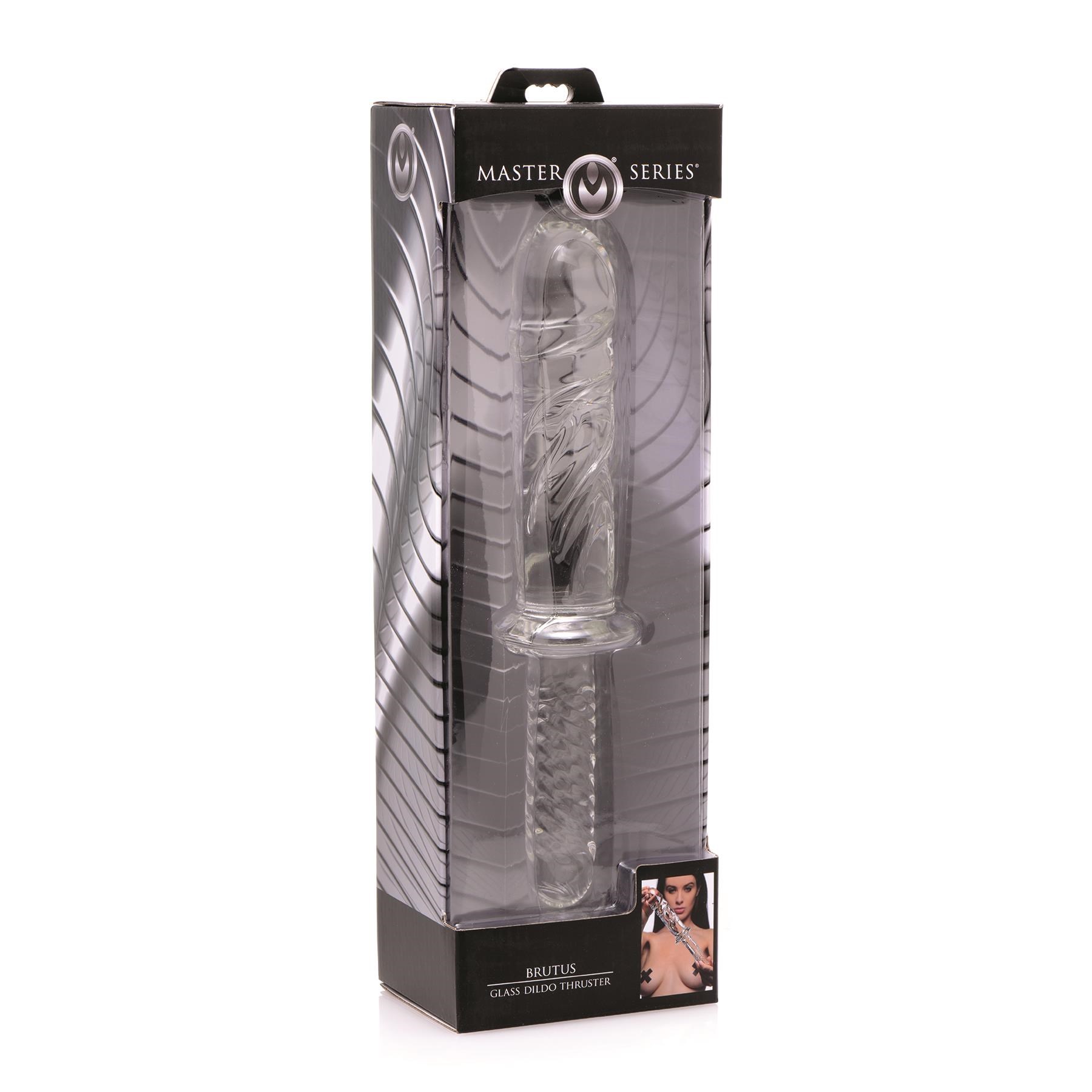 Brutus Glass Thruster Dildo Box Shot