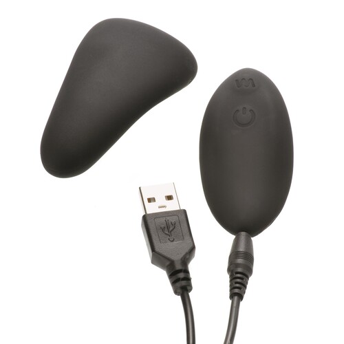 Hidden Pleasure Remote Control Panty Vibrator Showing Where Charger Goes Into Remote Control