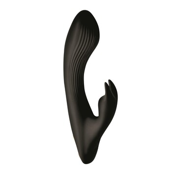 Wonder Vibes Rechargeable Bendable Silicone Rabbit Vibrator Upright Product Shot