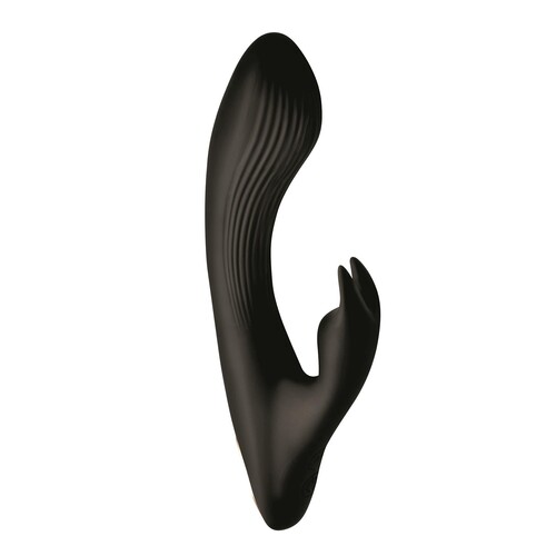 Wonder Vibes Rechargeable Bendable Silicone Rabbit Vibrator Upright Product Shot