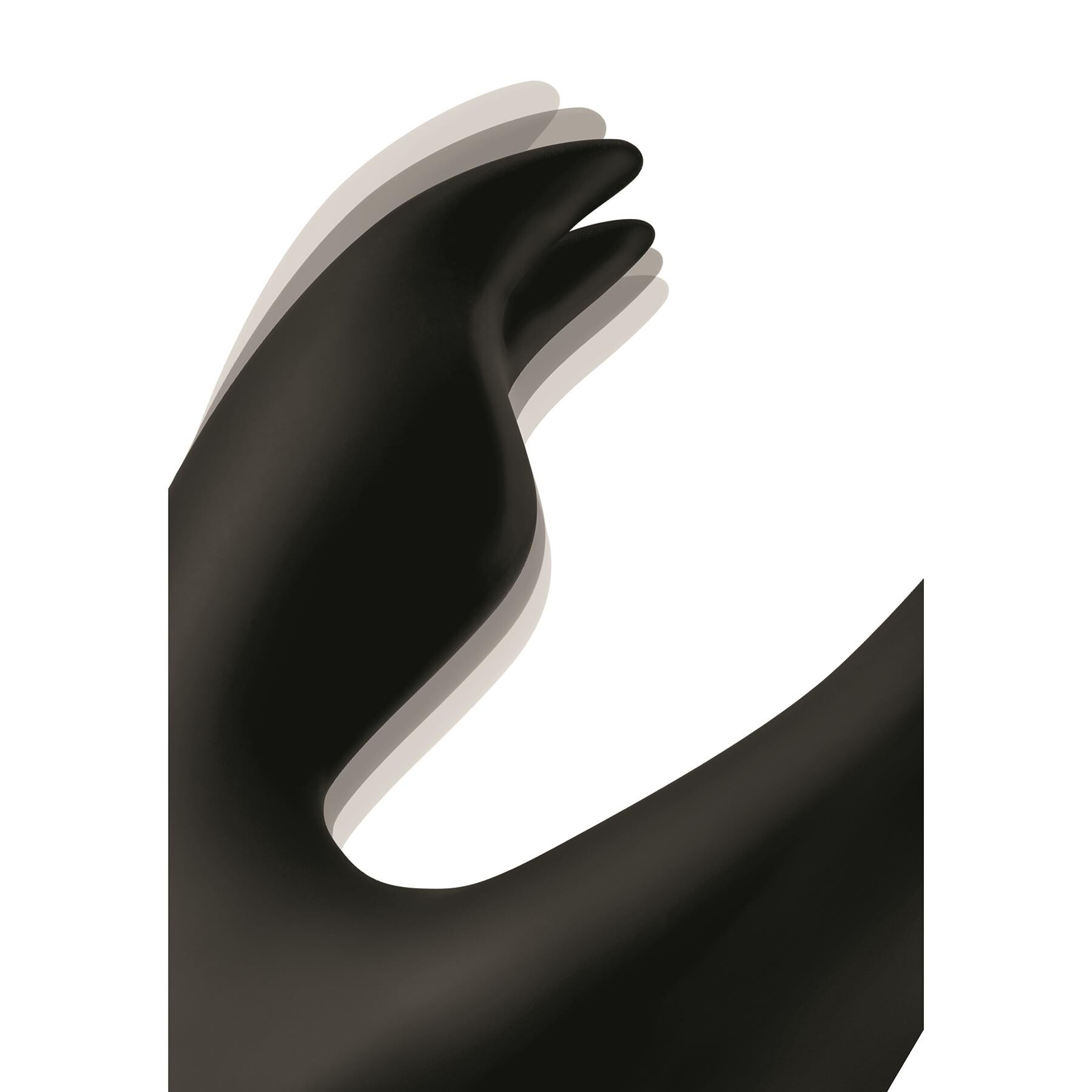 Wonder Vibes Rechargeable Bendable Silicone Rabbit Vibrator Close up Rabbit Stim Showing Vibration