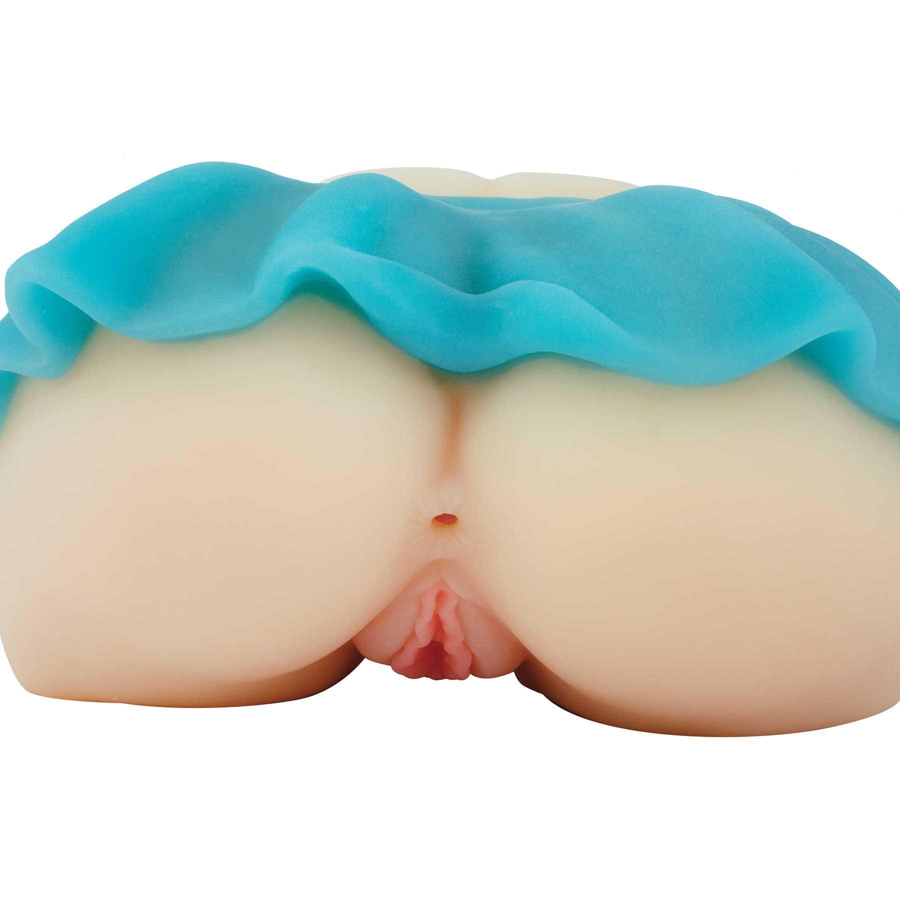 Japanese co-ed masturbator rear view