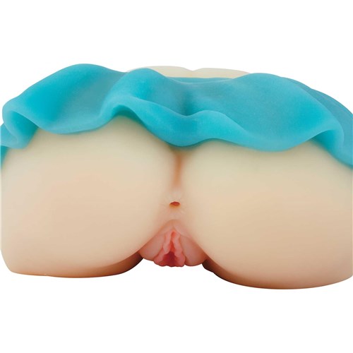 Japanese co-ed masturbator rear view