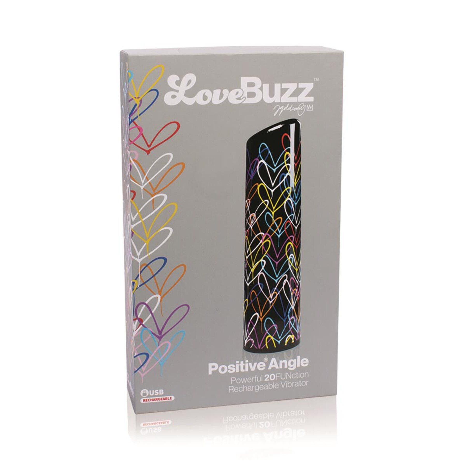 LoveBuzz Positive Angle Rechargeable Bullet Packaging Shot