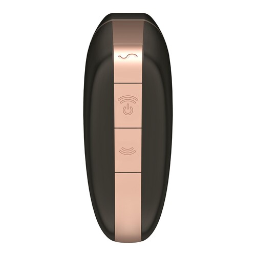 Satisfyer Love Triangle Air Pulse Clitoral Stimulator Product Shot Front - Black