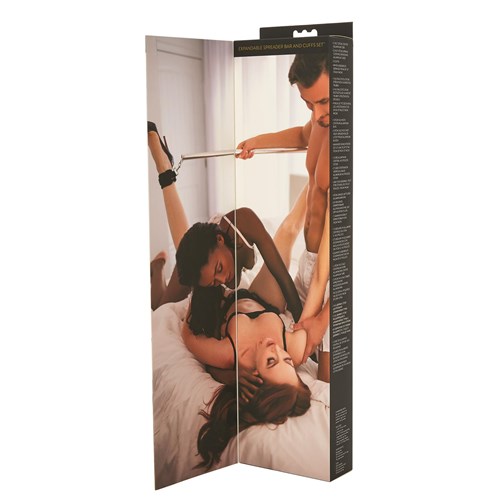 Sportsheets Expandable Spreader Bar & Cuff Set Open Packaging Shot