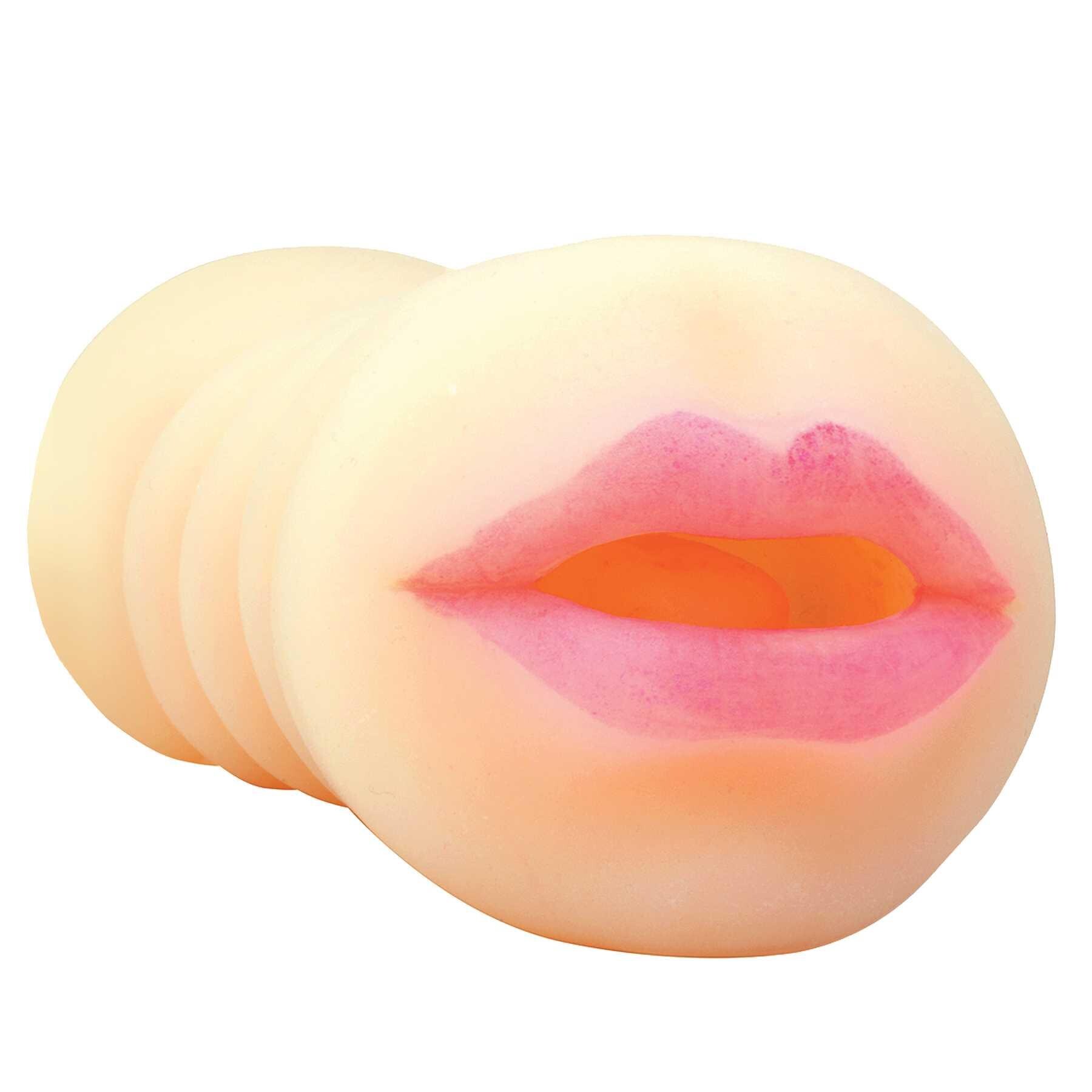 A2M Dual Ended Masturbator mouth opening