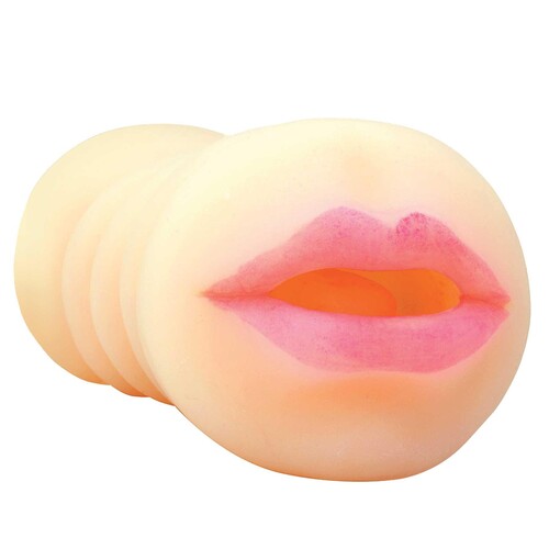 A2M Dual Ended Masturbator mouth opening