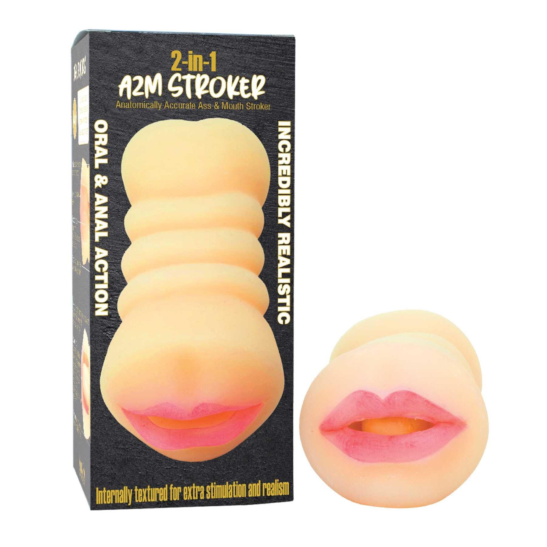 A2M Dual Ended Masturbator with packaging