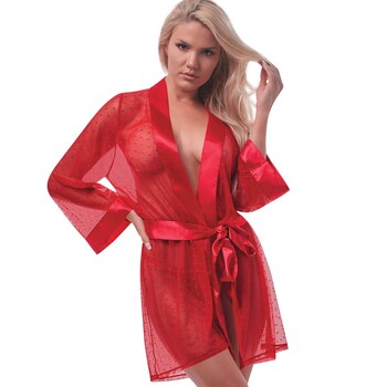 Unwrap Me Kimono Robe red front