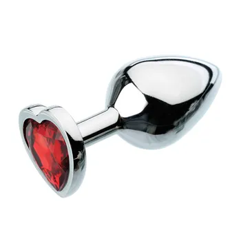 red hearts gem anal plug medium