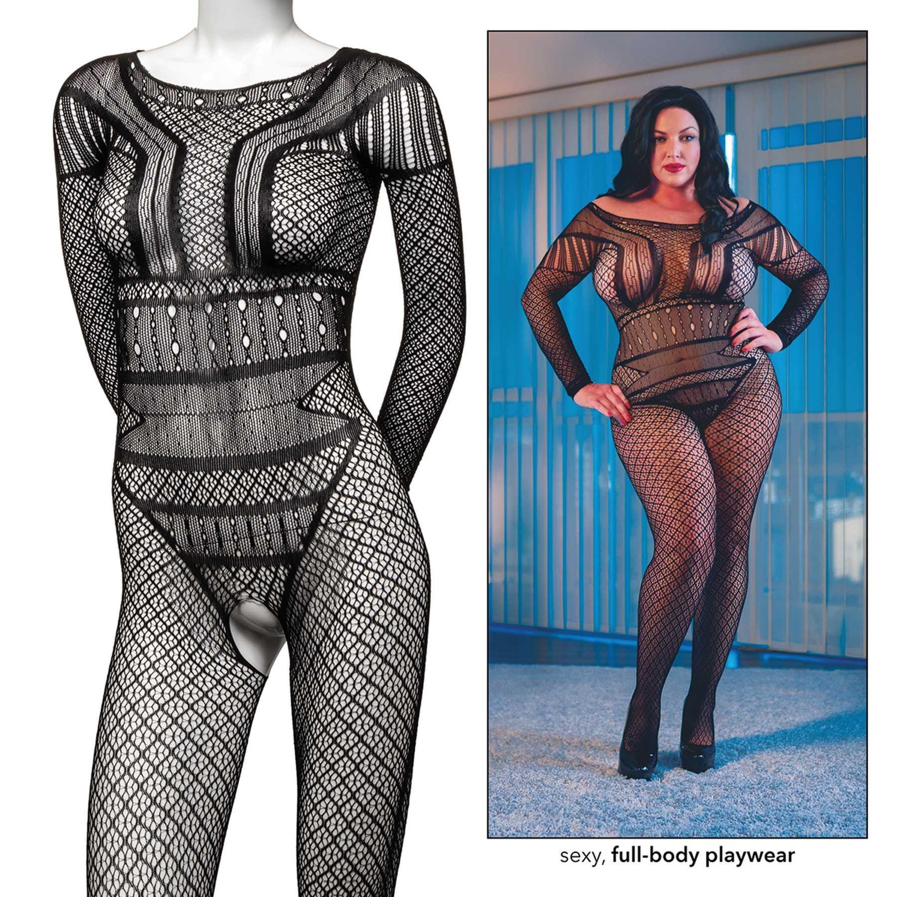 E570 Scandal full length bodystocking manq and Plus Mood shot