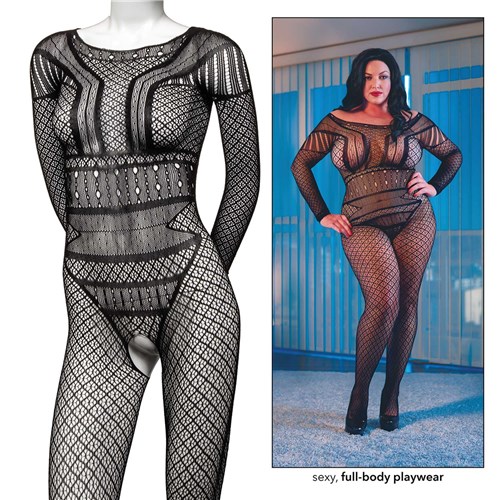 E570 Scandal full length bodystocking manq and Plus Mood shot