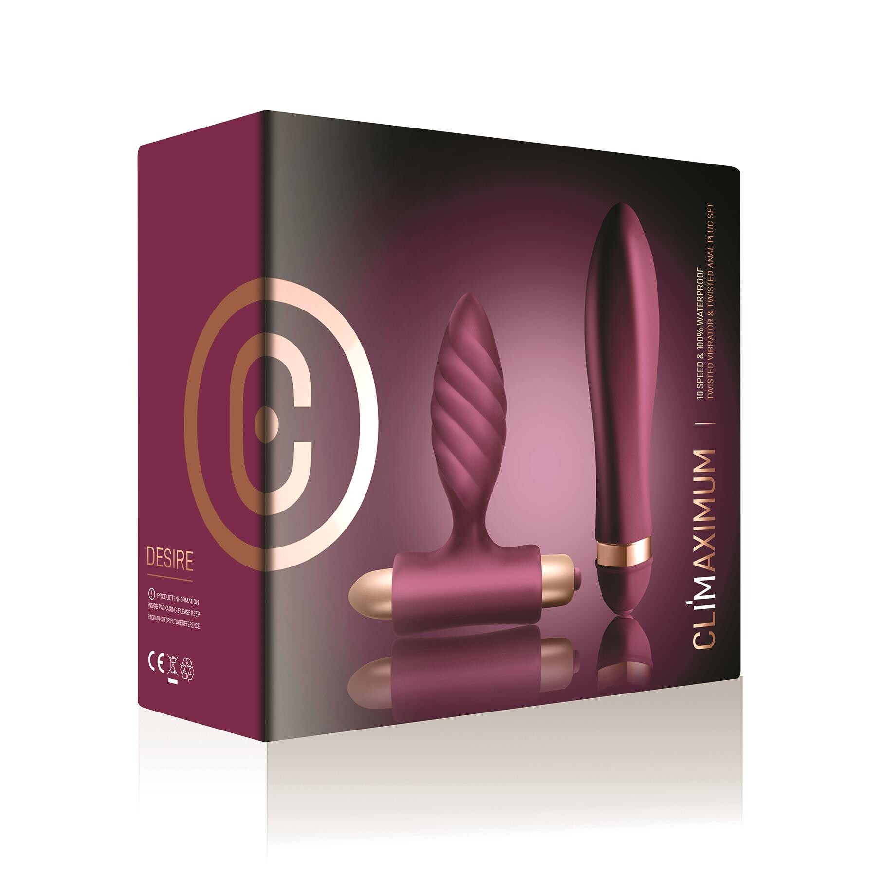 Climaximum Desire Couples Vibrator Kit Packaging Shot