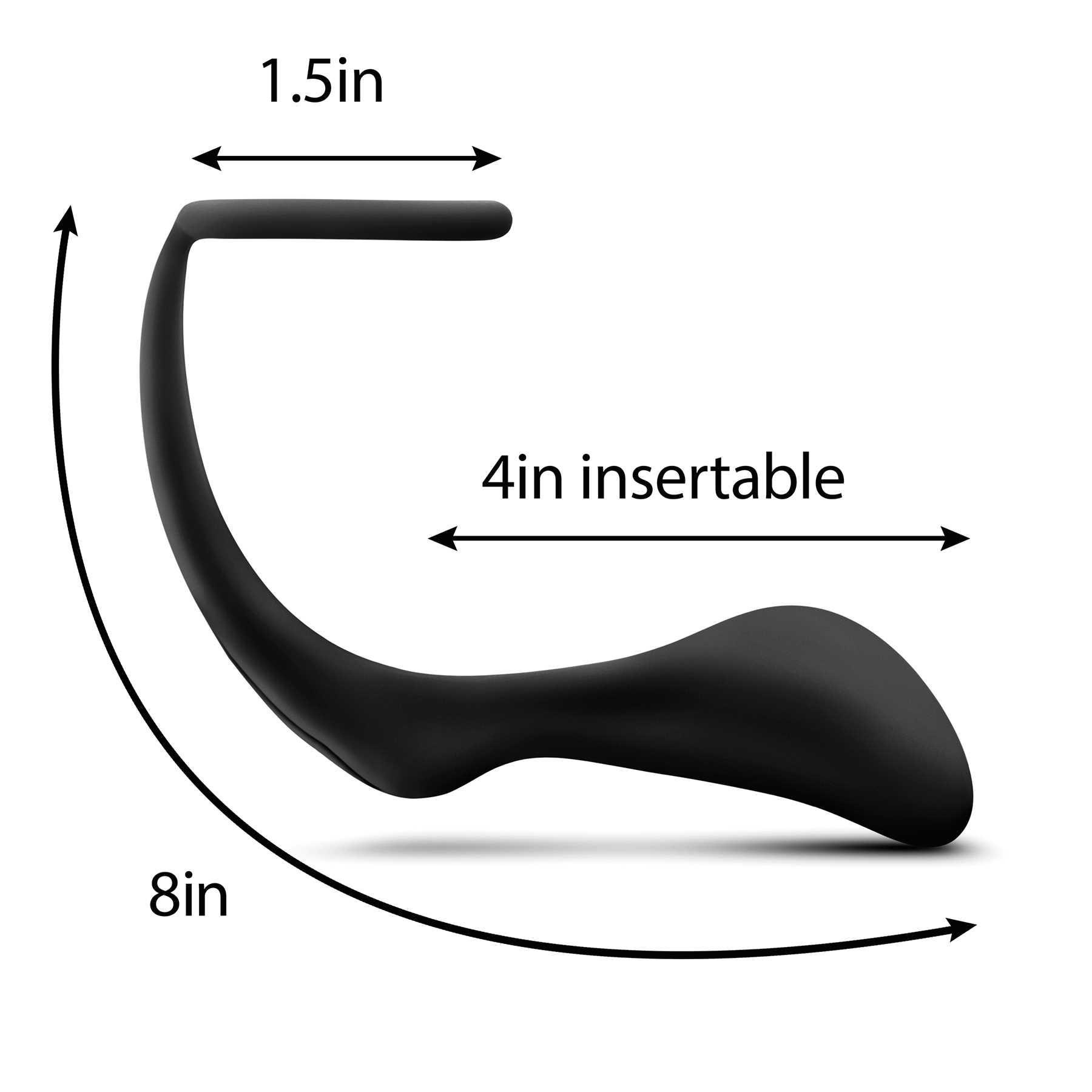 anal adventures platinum cock ring plug with measurements