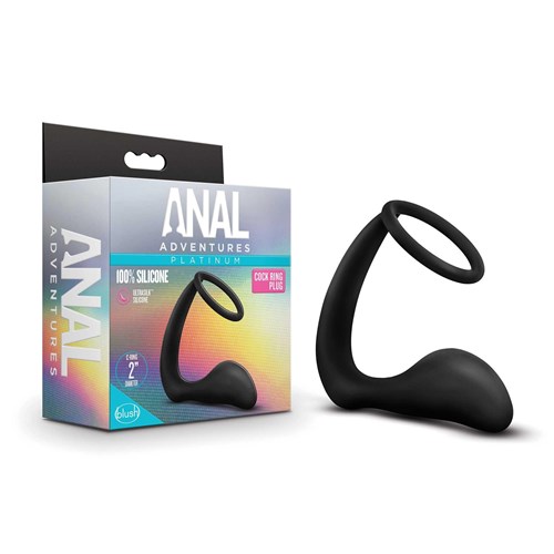 anal adventures platinum cock ring plug box packaging