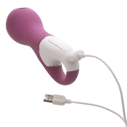 Satisfyer Lucky Libra Air Pulse Clitoral Stimulator Showing Where Charger is Placed