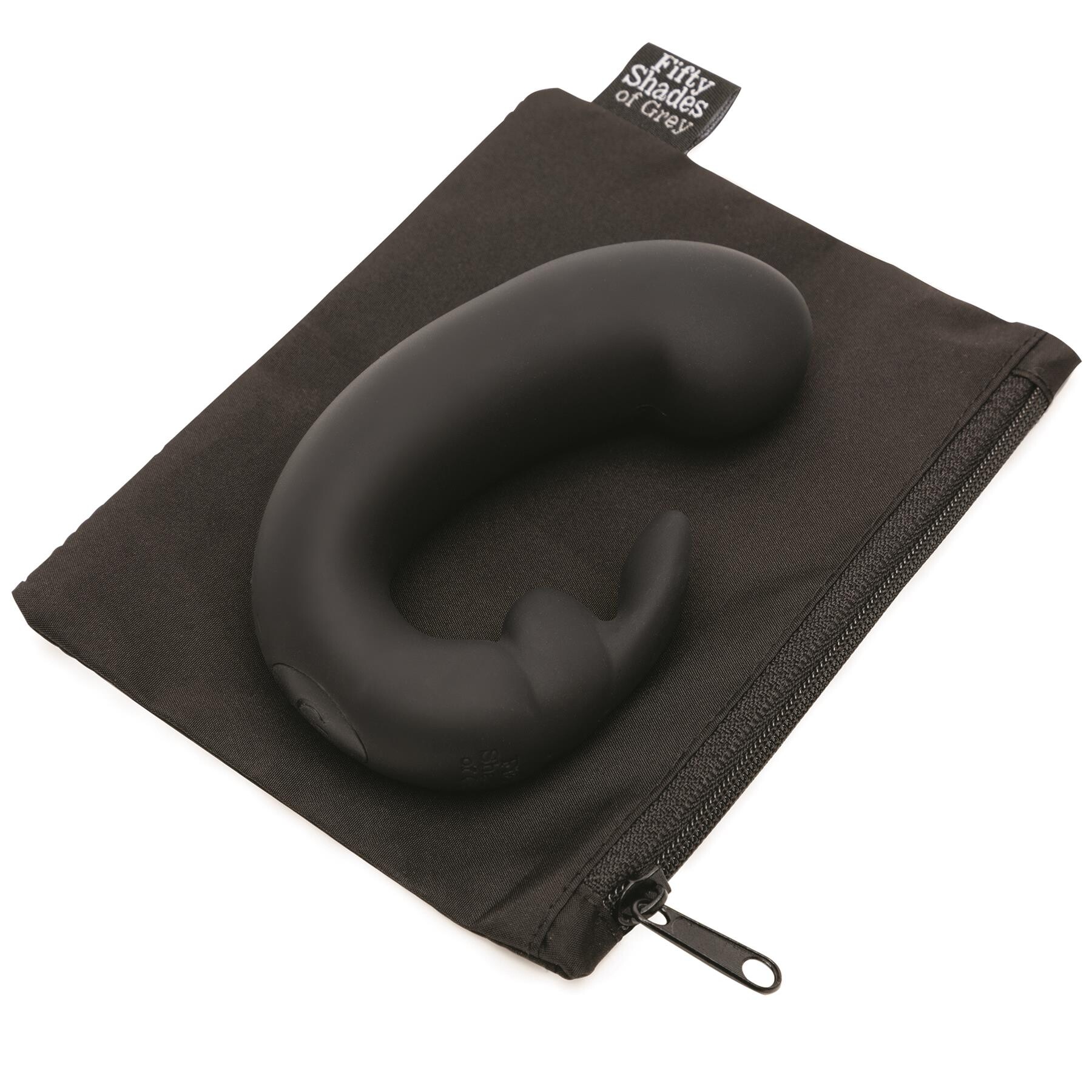 Fifty Shades of Grey Sensation G-Spot Mini Rabbit Vibrator Product and Storage Bag